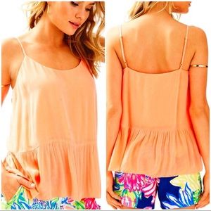 NWT Lilly Pulitzer Abena Papaya Top Size L